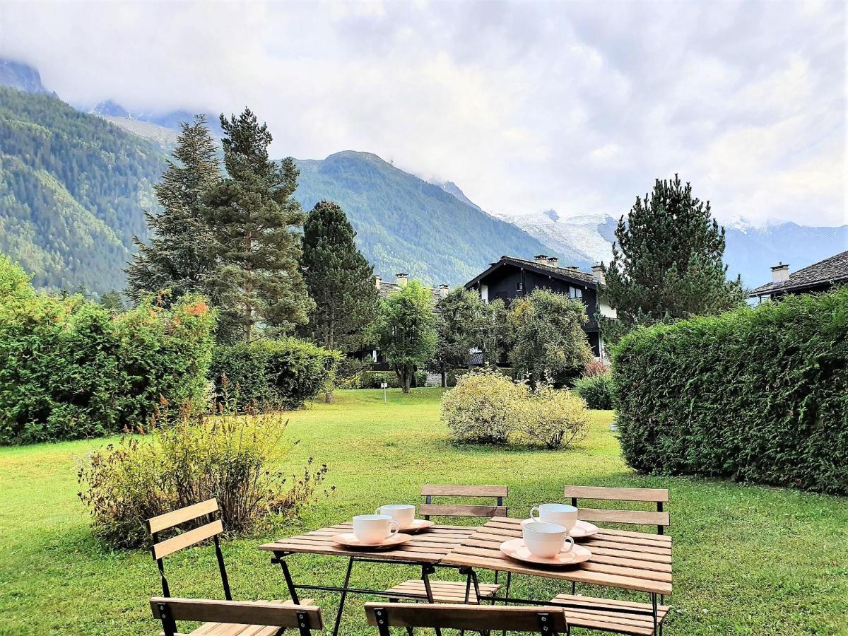 Chamonix Appartement Vue Mont Blanc Avec Jardin Buitenkant foto